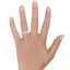 18K White Gold Alden Diamond Ring, smalltop view on a hand