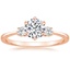 14K Rose Gold Six Prong Selene Diamond Ring (1/10 ct. tw.), smalltop view