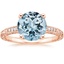 14KR Aquamarine Luxe Hudson Diamond Ring (1/10 ct. tw.), smalltop view