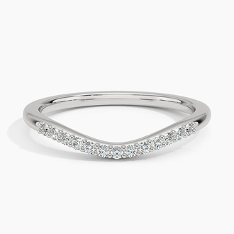 Contoured Diamond Wedding Ring