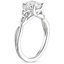 18K White Gold Entwined Celtic Love Knot Ring, smallside view