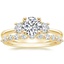 18K Yellow Gold Serena Diamond Ring (1/3 ct. tw.) with Marseille Diamond Ring (1/3 ct. tw.)
