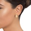 14K Yellow Gold Cascade Diamond Huggie Earrings, smallside view