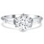 Custom Tapered Baguette Six-Prong Engagement Ring