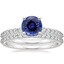 18KW Sapphire Petite Shared Prong Bridal Set (1/2 ct. tw.), smalltop view