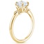 18K Yellow Gold Fiorella Diamond Ring, smallside view