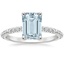 18KW Aquamarine Adeline Diamond Ring, smalltop view