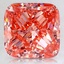 3.95 Ct. Fancy Vivid Orangy Pink Cushion Lab Created Diamond