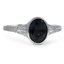 Custom Hand-Engraved Teal Sapphire Bezel Ring