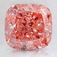 3.18 Ct. Fancy Intense Orangy Pink Cushion Lab Created Diamond