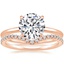 14K Rose Gold Petite Elodie Ring with Flair Diamond Ring (1/6 ct. tw.)