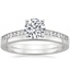 Platinum Starlight Diamond Ring with Petite Quattro Wedding Ring