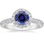 18KW Sapphire Luxe Sienna Halo Diamond Ring (3/4 ct. tw.), smalltop view