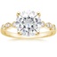 18KY Moissanite Tiara Diamond Ring (1/10 ct. tw.), smalltop view