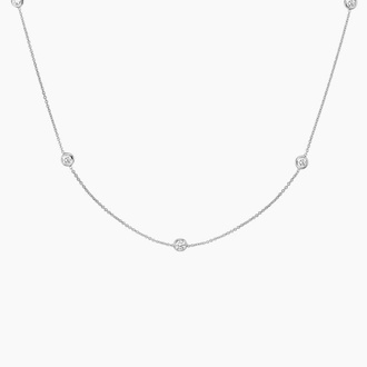 Bezel Strand 18 in. Diamond Necklace (2/3 ct. tw) - Brilliant Earth