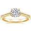 18K Yellow Gold Jade Trau Alure Solitaire Ring, smalltop view