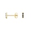 14K Yellow Gold Pavé Bar Black Diamond Earrings, smalladditional view 1