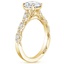18K Yellow Gold Tacori Petite Crescent Pavé Diamond Ring (1/3 ct. tw.), smallside view