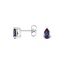 Silver Pear Lab Alexandrite Stud Earrings, smalladditional view 1