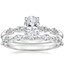 18K White Gold Petite Versailles Diamond Ring (1/6 ct. tw.) with Joelle Diamond Ring