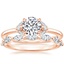 14K Rose Gold Mara Diamond Ring with Joelle Diamond Ring