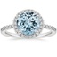 18KW Aquamarine Luxe Ballad Halo Diamond Ring (1/3 ct. tw.), smalltop view