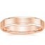 Rose Gold 4mm Beveled Edge Matte Wedding Ring