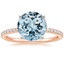 14KR Aquamarine Ballad Diamond Ring (1/8 ct. tw.), smalltop view
