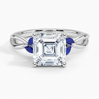 Sapphire Accent Engagement Ring