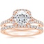 14KR Moissanite Joy Diamond Ring (1/3 ct. tw.) with Bliss Diamond Ring (1/5 ct. tw.), smalltop view