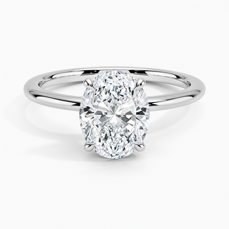 18K White Gold Petite Elodie Solitaire Ring