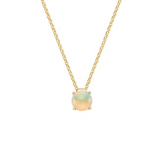 Floating Solitaire Opal Pendant