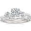 18K White Gold Arden Diamond Ring with Winding Willow Diamond Ring (1/8 ct. tw.)