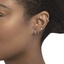 14K White Gold Single Baguette Diamond Hoop Earring, smalladditional view 1