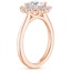 14K Rose Gold Sunburst Diamond Ring (1/4 ct. tw.), smallside view