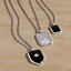 14K White Gold Homme Black Onyx and Diamond Shield Necklace, smalladditional view 2