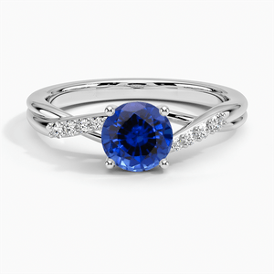 Sapphire Chamise Diamond Ring (1/15 ct. tw.) in 18K White Gold