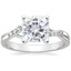 18KW Moissanite Chamise Diamond Ring (1/15 ct. tw.), smalltop view