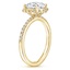 18K Yellow Gold Flor Diamond Ring, smallside view