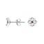 Silver Magnolia Pink Tourmaline Earrings, smalladditional view 1
