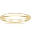 18K Yellow Gold 2mm Slim Profile Wedding Ring, smalltop view