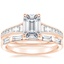 14K Rose Gold Amalfi Diamond Ring with Lane Diamond Ring (1/3 ct. tw.)