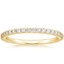 18K Yellow Gold Petite Shared Prong Eternity Diamond Ring (1/2 ct. tw.), smalltop view