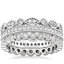 Luxe Antique Eternity Diamond Ring Stack (1 ct. tw.) in 18K White Gold