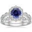18KW Sapphire Cadenza Halo Diamond Bridal Set (1/4 ct. tw.), smalltop view