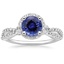 18KW Sapphire Luxe Willow Halo Diamond Ring (2/5 ct. tw.), smalltop view