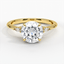 Yellow Gold Moissanite Nadia Diamond Ring