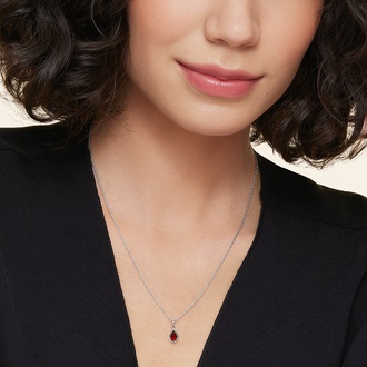 Garnet Bezel Pendant