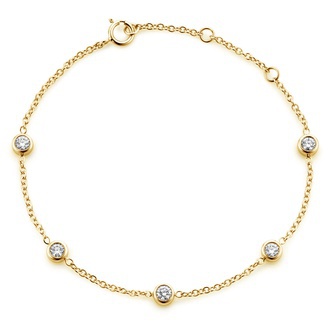 Five Diamond Bezel Bracelet (1/2 ct. tw.) Image