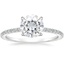 Moissanite Demi Diamond Ring with Sapphire Accents (1/4 ct. tw.) in Platinum